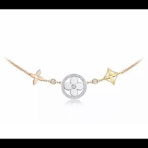 Louis Vuitton flower diamond necklace